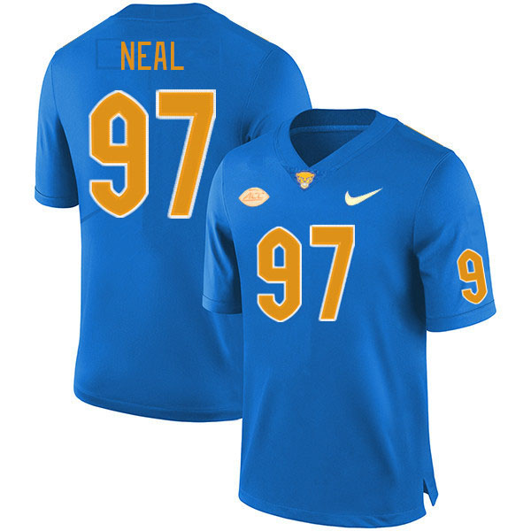 Men #97 Isaiah Neal Pitt Panthers College Football Jerseys Stitched Sale-Royal